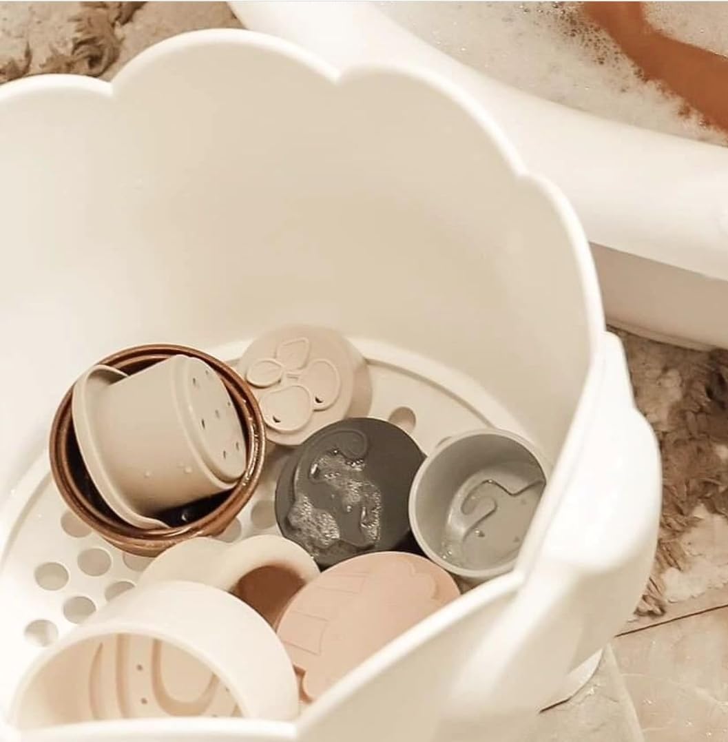 Tiipi Bath Toy Storage - 2 Piece Elephant Bucket Caddy
