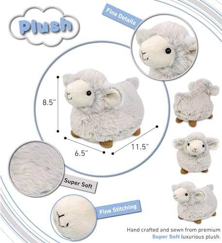 DolliBu White Sheep Stuffed Animal 115 Inches