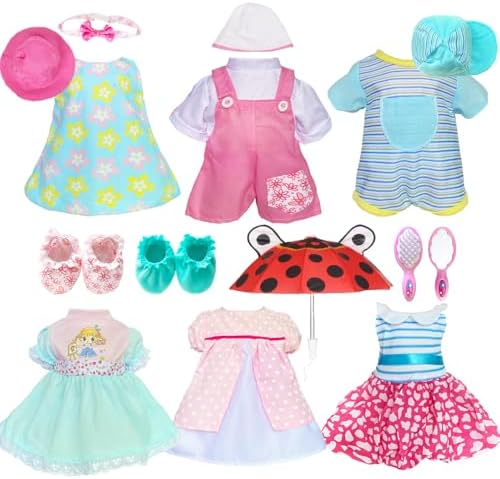 Handmade Baby Doll Clothes for 12-15 Inch Dolls 12 Pcs Set