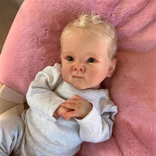 GYCV 18 Inch Lifelike Reborn Baby Boy Doll with Accessories