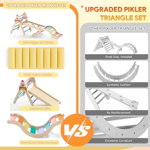 Pikler Triangle Set for Toddlers 1-3 Years