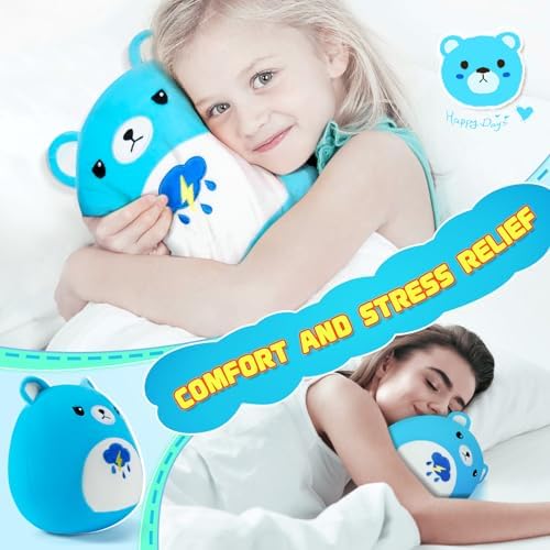 Auspicious Beginning Blue Bear Plush Toy - 11 Inch