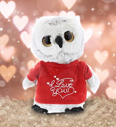 DolliBu Personalized I Love You Grey Owl Plush 9 Inch