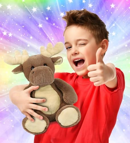 DolliBu Super Soft Moose Plush Toy - 9 Inches