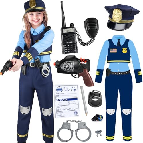 Yadiya Police Officer Costume for Kids 3-12