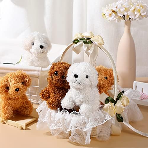 Skylety 12-Pack Mini Shaggy Dog Plush Toys