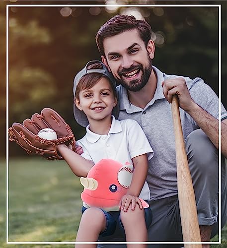 DolliBu Pink Narwhal Plush with Baseball - 1175 Inches 1