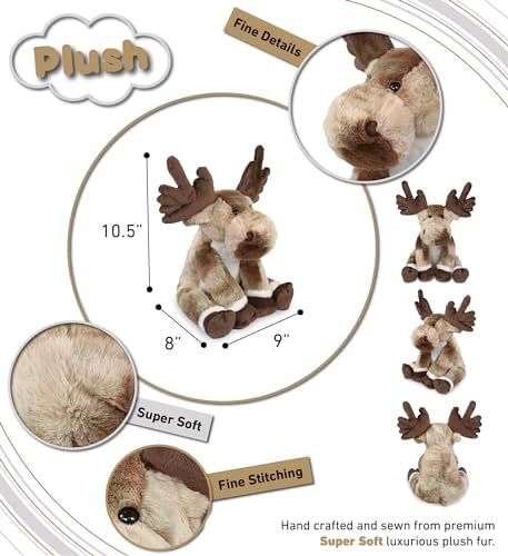 DolliBu Forest Floppy Moose Plush Toy - 105 Inches