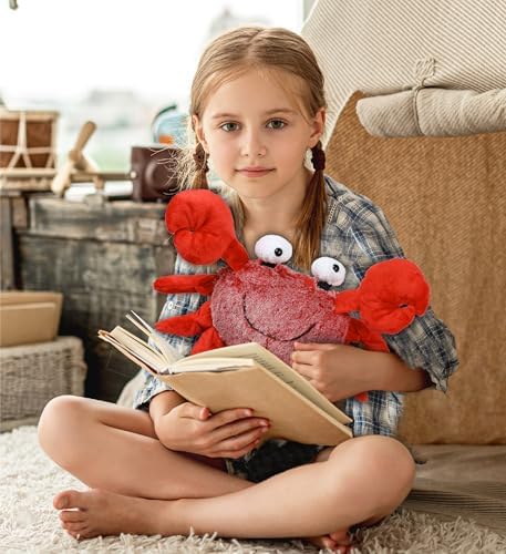 DolliBu Red Crab Plush Toy - 12 Inches