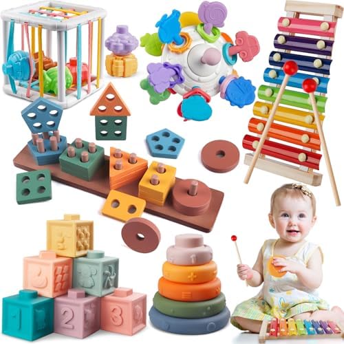 6 in 1 Montessori Baby Toy Set for 1 Year Old