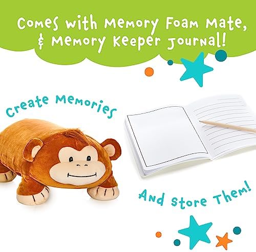 Cuddly Memory Foam Pillow Plush with Belly Pocket - Jesi The Monkey