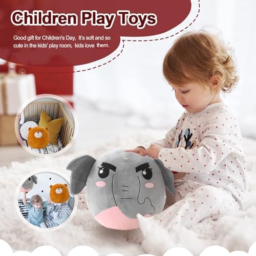 Jemsia 12 Plush Elephant Pillow for Kids and Adults