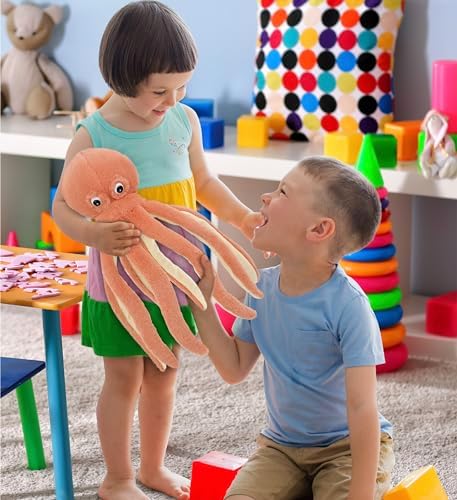 DolliBu Orange Octopus Super Soft Plush Toy 15 Inches
