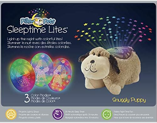Pillow Pets Signature Snuggly Puppy Sleeptime Lite Brown