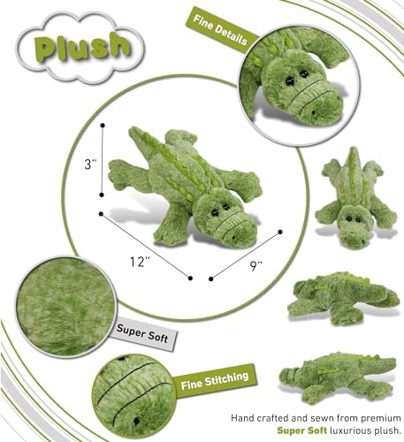 Puzzled DolliBu Green Alligator Plush Toy - 115 Inches