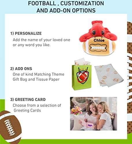 DolliBu Big Eye Lobster Plush with Football - 6 Inches 1