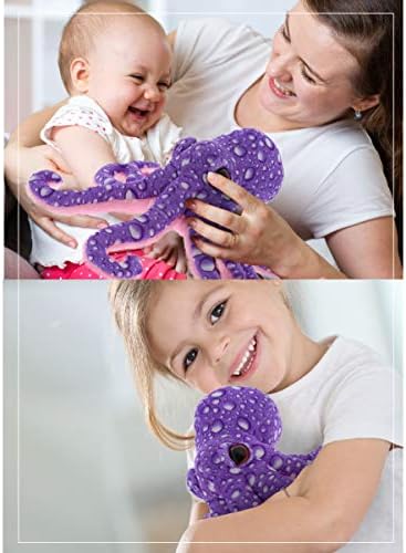 DolliBu Wild Stuffed Animal Purple Octopus 12 in