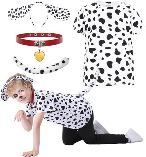 Z-Shop Dalmatian Costume Kids 101 Days School Outfit 1
