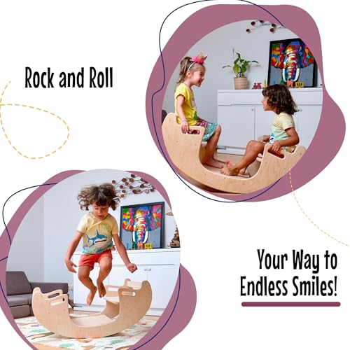 Kidodido Montessori Wooden Seesaw for Kids