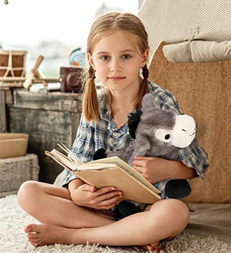 Puzzled DolliBu Plush Donkey - 9 Inch Soft Huggable Grey Stuffed Animal Toy