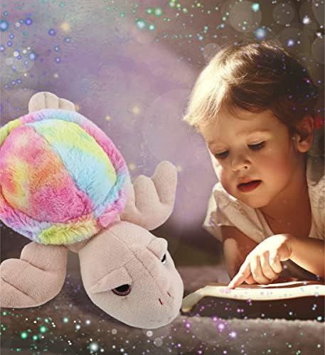 DolliBu Rainbow Pink Sea Turtle Plush Toy 11 Inch