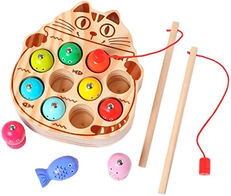 Montessori Magnetic Fishing Game for Toddlers 1-3 Years