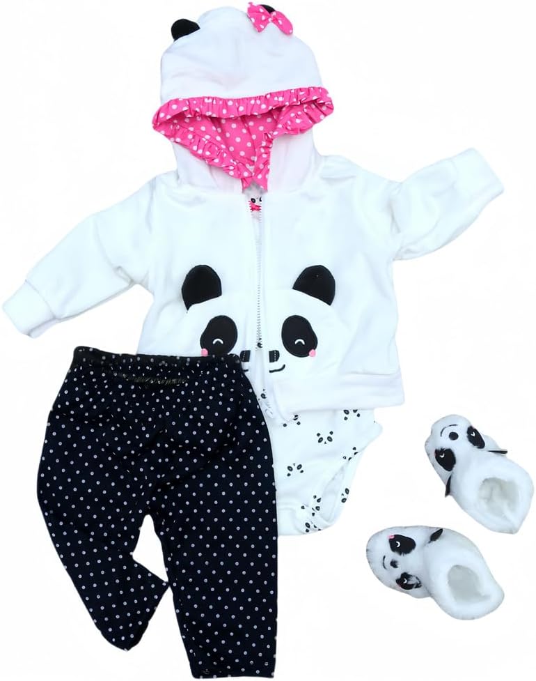 OYESY Reborn Baby Doll Panda Outfit 16-20 Inch