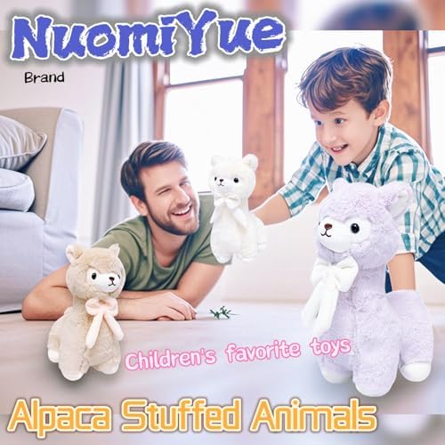 NuomiYue Brown Alpaca Plush Toy 11 Cuddly Llama Stuffed Animal