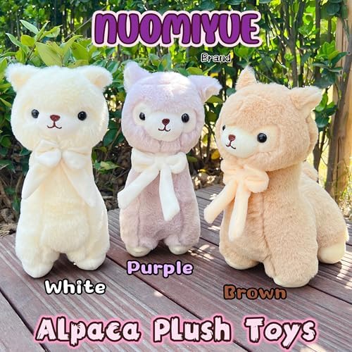 NuomiYue Brown Alpaca Plush Toy 11 Cuddly Llama Stuffed Animal