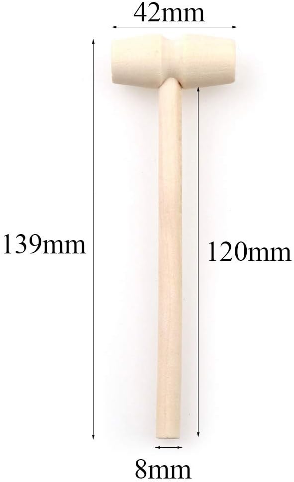 30Pcs Mini Wooden Hammer for DIY and Seafood Cracking
