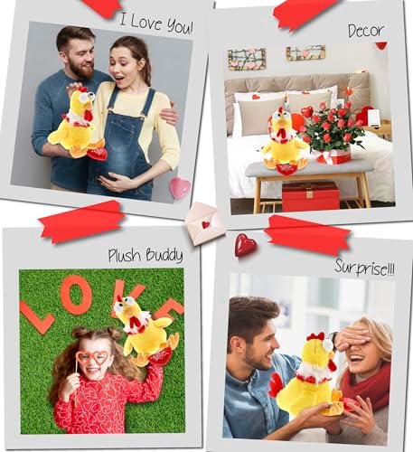 DolliBu I Love You Yellow Rooster Plush Toy