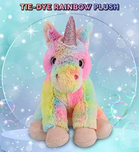 DolliBu Rainbow Unicorn Stuffed Animal 9 Inch