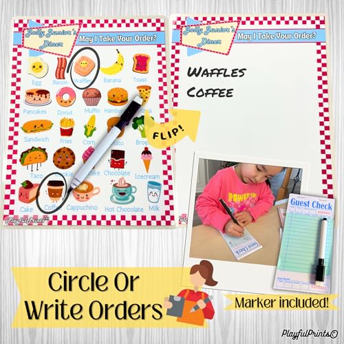 Jolly Juniors Diner Pretend Play Menu Set