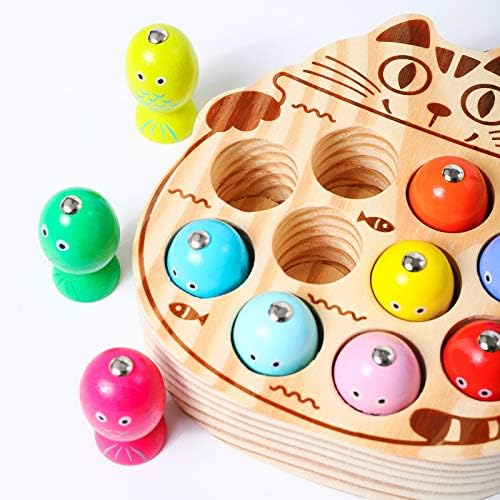 Montessori Magnetic Fishing Game for Toddlers 1-3 Years