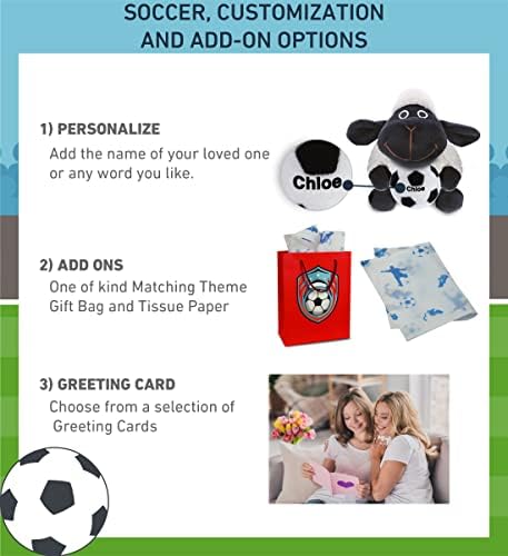 DolliBu Black Nose Sheep Plush with Soccer Ball - 6 Inches 1