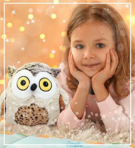 DolliBu Plush Owl Stuffed Animal - 8 Inch Huggable Brown Owl Toy