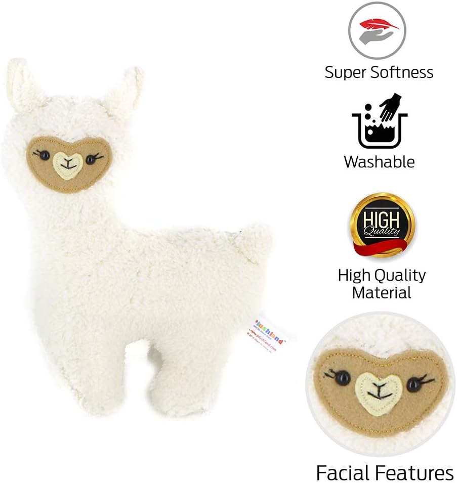Plushland Marshmella 10 Inch White Llama Plush Toy