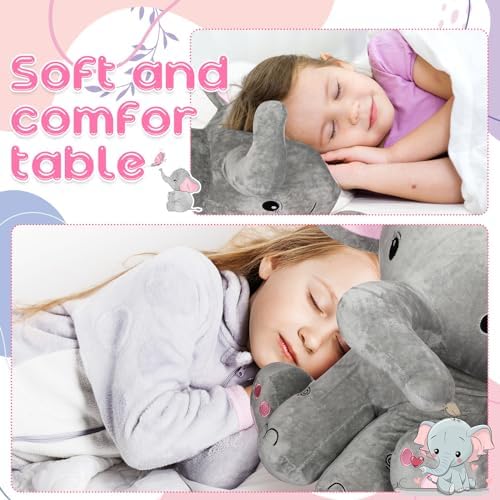 Jenaai 24 Inch Giant Plush Elephant Toy for Kids