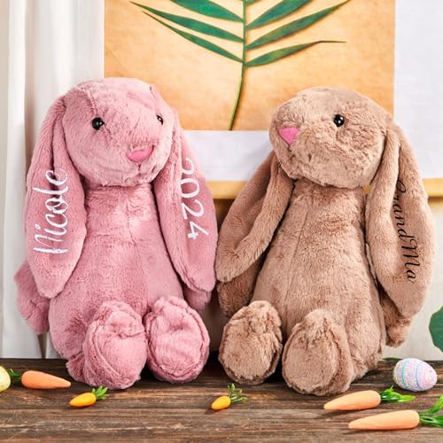 Personalized Valentines Bunny with Embroidered Name