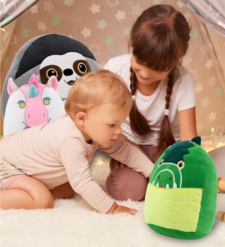 DolliBu Snug-Mooshies Alligator Plush Toy - 10 Inch Cute Soft Stuffed Animal
