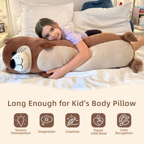 Tezituor Long Sea Otter Plush Pillow 395 Inch Soft Cuddly Stuffed Animal
