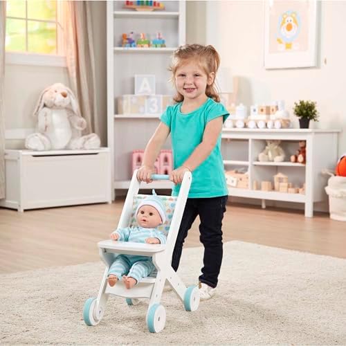Melissa Doug Mine to Love Wooden Stroller for Dolls