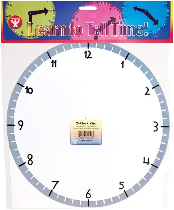 Hygloss Learn-to-Tell-Time Paper Clock Kit