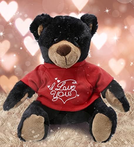 DolliBu I Love You Valentine Plush Black Bear