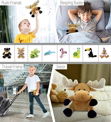 DolliBu Plush Moose - 6 Inches Soft Huggable Toy