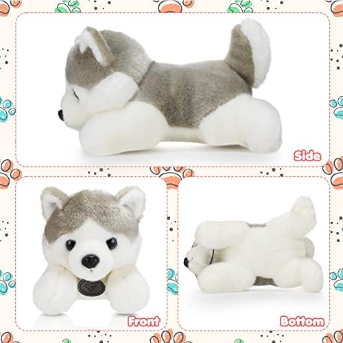 HyDren 5-Piece Husky Plush Set - Big Small Cute Dog Stuffed Animals