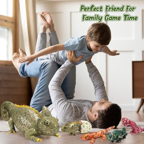 Lenwen 5 Pieces Chameleon Plush Toy Set