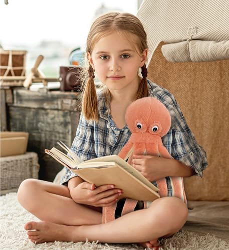 DolliBu Orange Octopus Super Soft Plush Toy 15 Inches