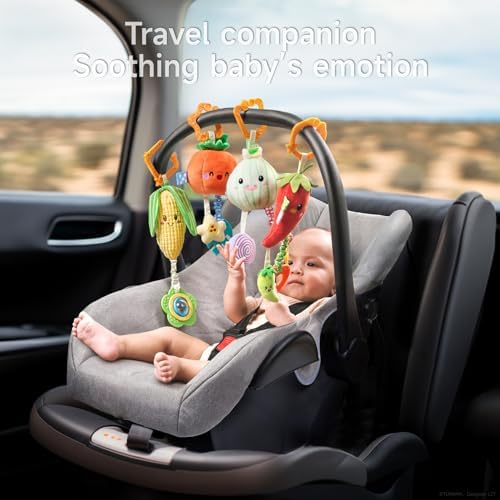 TUMAMA Hanging Baby Toys 4 Pack - Vegetable Teether Set