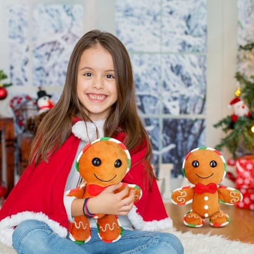Poen 6 Pcs Christmas Gingerbread Stuffed Man Plush Doll